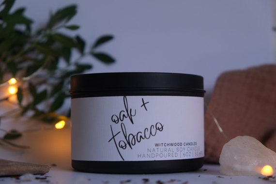 tobacco oak candle Oak and Tobacco Soy Candle – Crystal Topped, Vegan, Eco-friendly Home  Fragrance