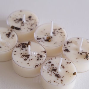 Coffee and Vanilla scented soy tea light candles, vegan tea lights, handmade UK image 4