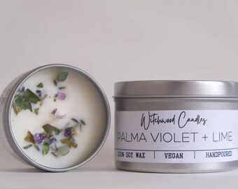 Palma Violet and Lime handmade soy candle, vegan gift idea, minimalist candle, handmade UK