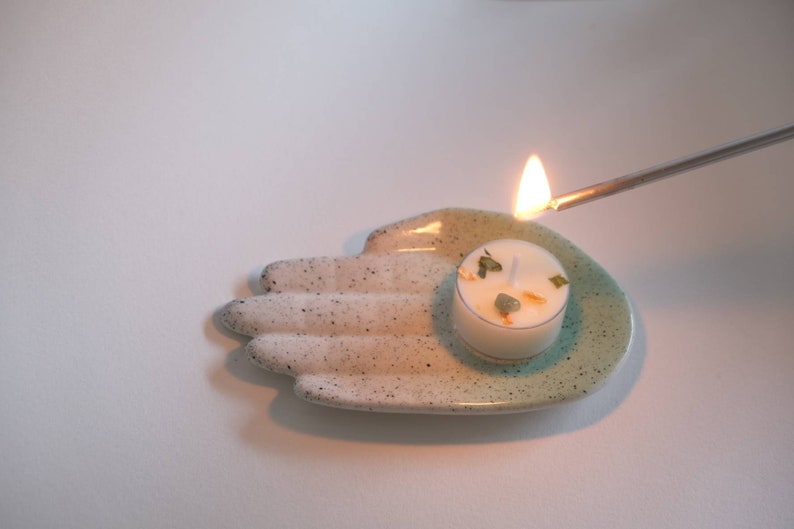 Pear and Freesia scented tea light candles, vegan tea lights, handmade UK image 2