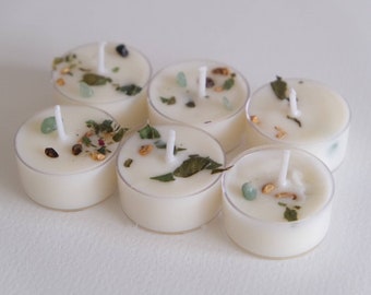 Ginger and Lime scented soy wax tea lights, vegan tea light candles, handmade UK