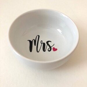 Mrs Ring Dish, Ring Dish, jewelry dish, bridal gift, engaged, bridesmaids gift, bride gift, gift, engagement gift, birthday gift, gift, mrs. image 1