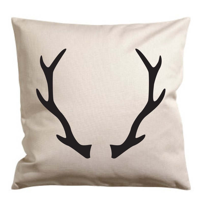 Antler Pillow Cover Antlers Pillow Home Decor Antlers Etsy
