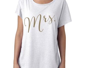 Mrs. Shirt, Bride Shirt, Wifey Shirt, Bridal Shirt, Bridal Shower Gift, Wedding, Bachelorette Gift, honeymoon shirt