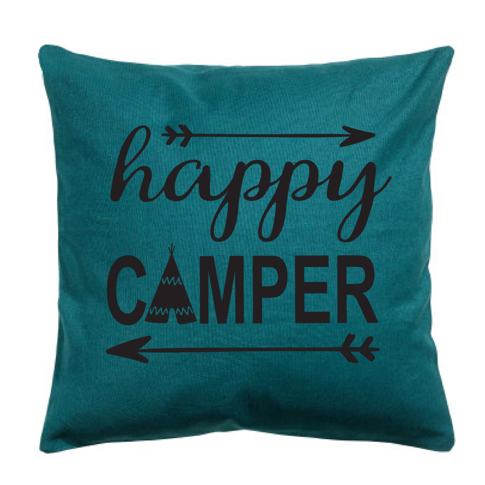 Happy Camper Pillow Cover Happy Camper Pillow Home Decor Etsy
