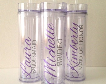 Personalized Tumbler, Bridesmaid Gift, Gift, Flower Girl, Bridal Party, Personalized Tumbler, Personalized Cup, Wedding Tumbler, Tumbler