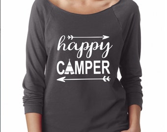 Camp Shirt, Happy Shirt, Camping Shirt, Outdoor Shirt, Weekend Shirt, Weekend Getaway Shirt, Camping, Camper, Camping attire, Happy, Camp