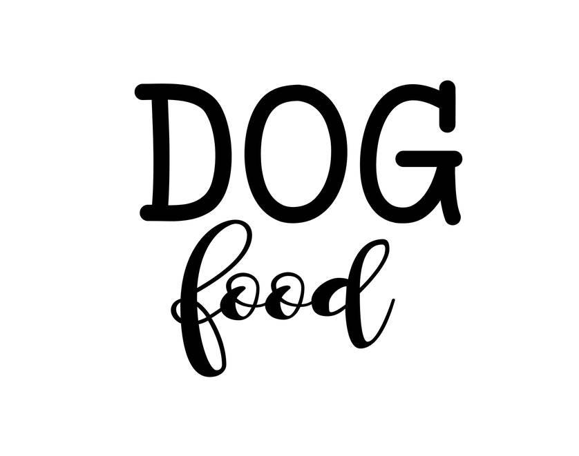 Dog Food Decal Pet Food Decal Dog Decal Dog Food Sticker Etsy