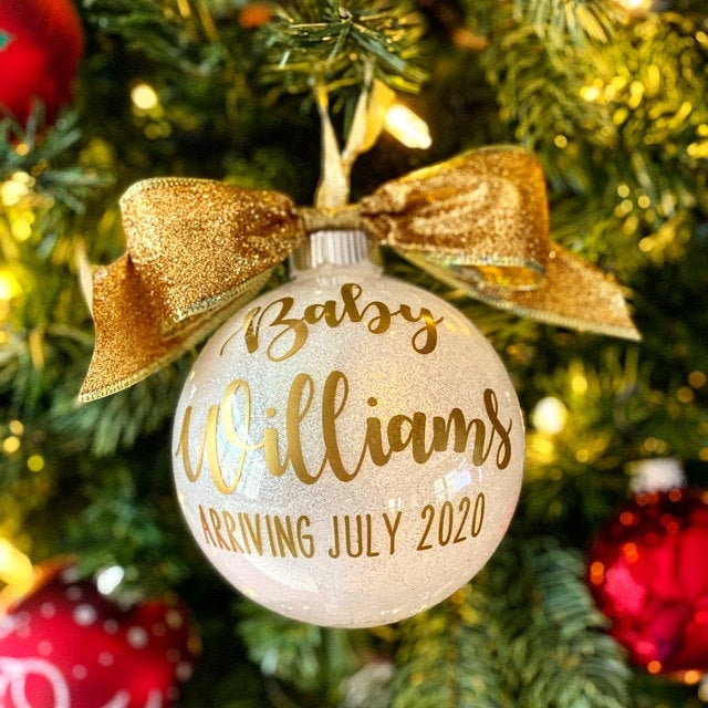 Pregnancy Announcement Baby Announcement Ornament Baby - Etsy
