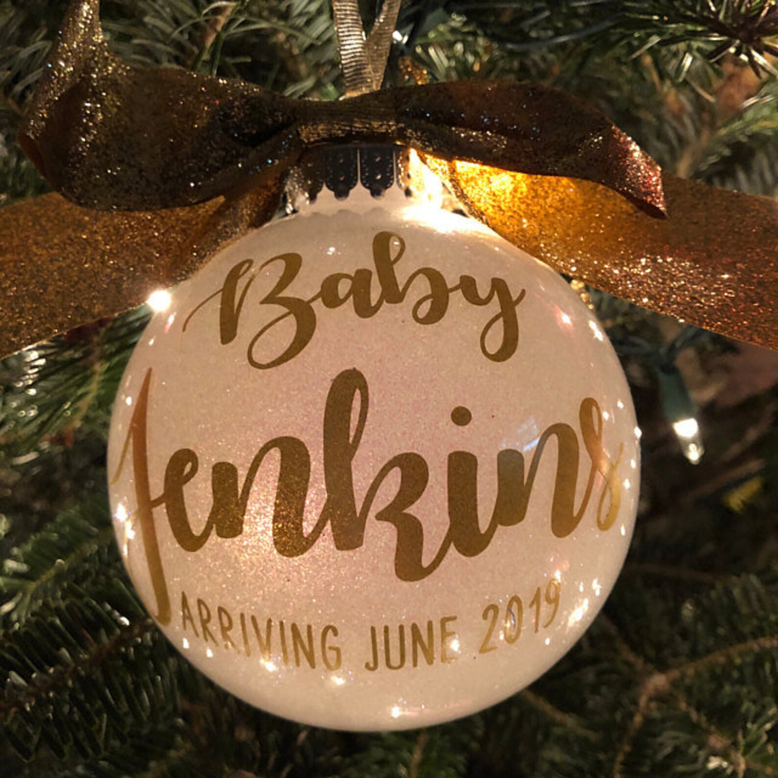 Pregnancy Announcement Baby Announcement Ornament Baby Etsy