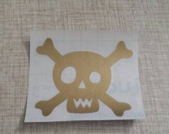 Skull Decal, Skull Stickers, Skeleton Decal, Bones Sticker, Vinyl Decal, Skull and Crossbones, Bumper Sticker, Halloween Decal
