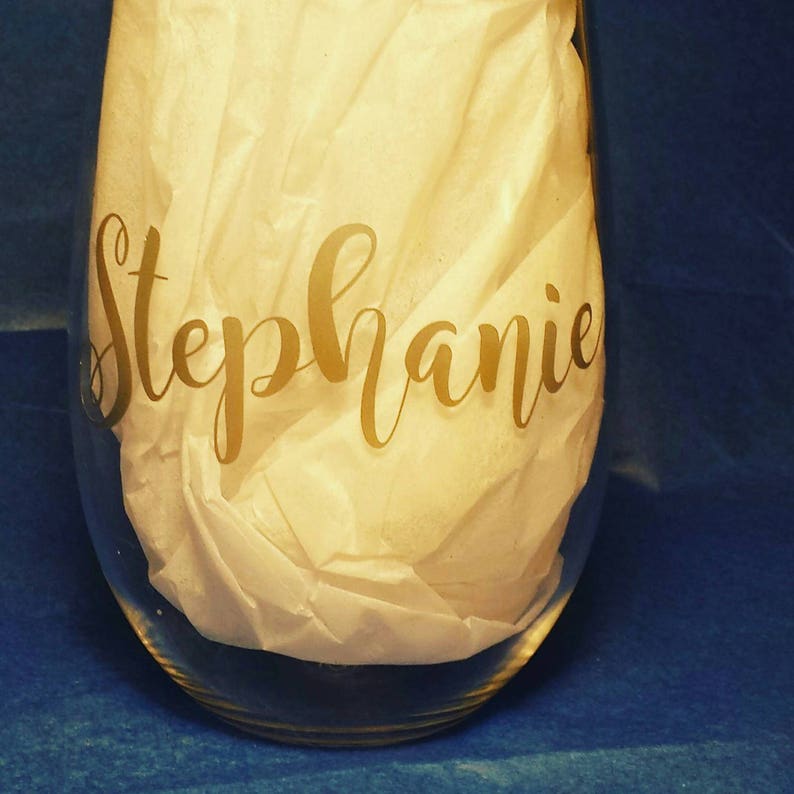 Personalized Plastic Wine Glasses Personalized Stemless Wine Etsy