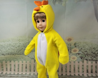 Little Chick is a handmade outfit for an 18 or 15 inch doll