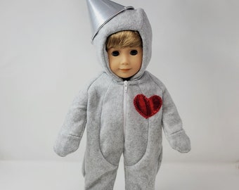 Tin Man inspired outfit for an 18 inch doll such as American Boy, American Girl and others