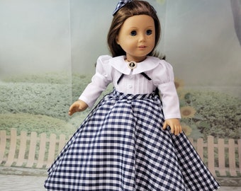 Historical gown for an 18 inch doll such as American Girl and others