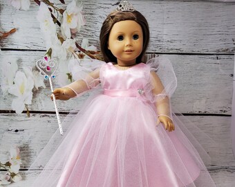 Glinda inspired gown for an 18 inch doll such as American Girl and others