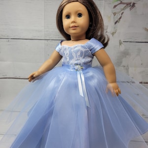 Beauty is a handmade gown for an 18 inch doll such as American Girl and others