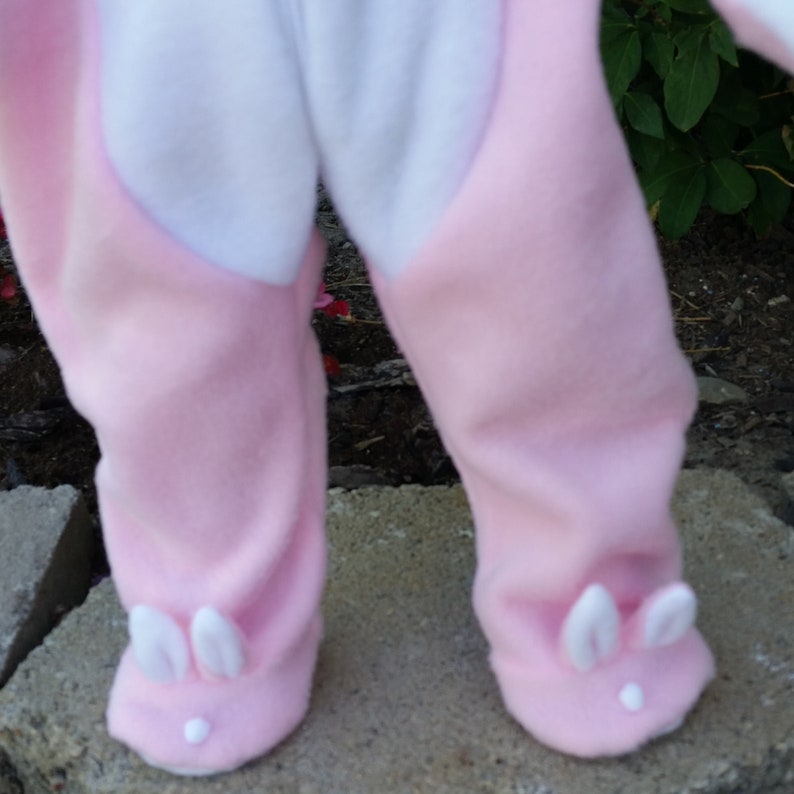 Happy Bunny is a handmade pajamas, onesie, to fit an 18 in or 15 in baby doll such as American Girl, American Boy, Bitty Baby or others image 4