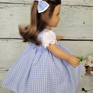 Robe inspirée de Dorothy pour une poupée de 18 pouces telle qu'American Girl, et d'autres image 5