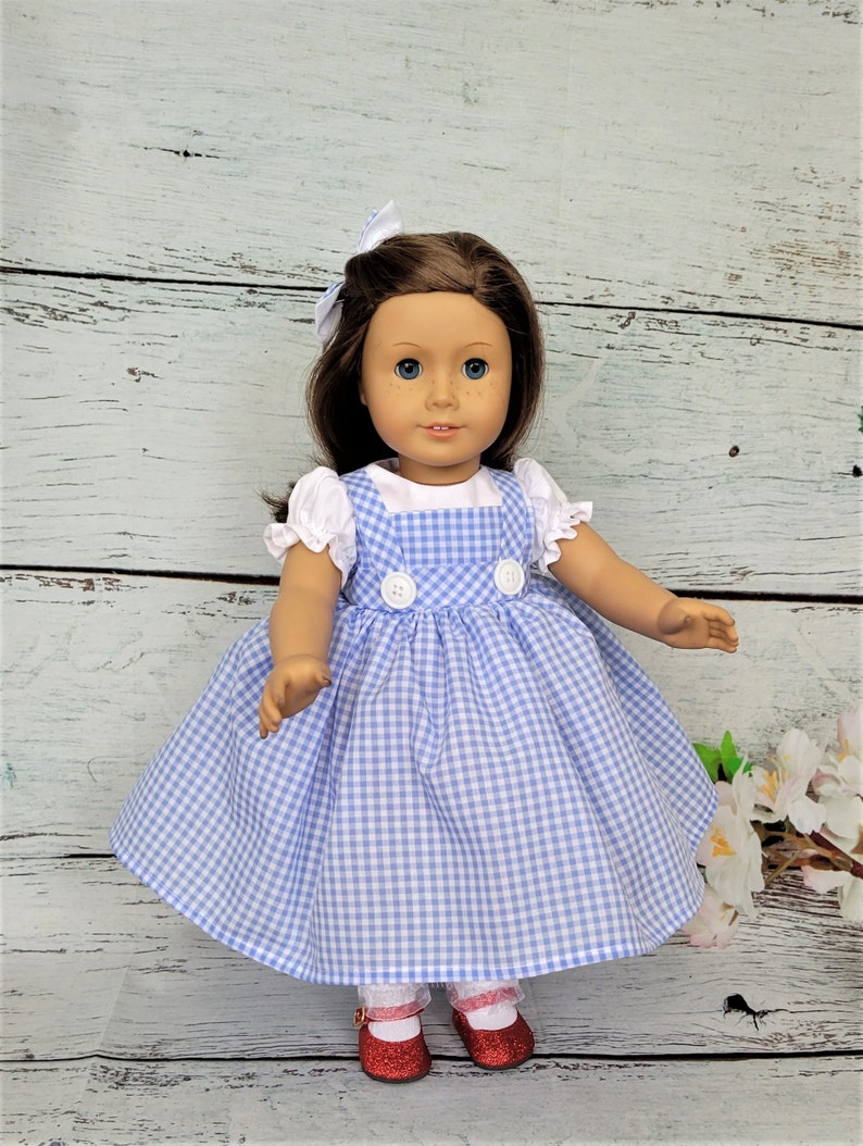 Robe inspirée de Dorothy pour une poupée de 18 pouces telle qu'American Girl, et d'autres image 3