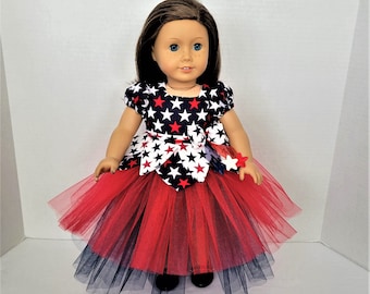 Miss America is a handmade dress for an 18 inch doll such as American Girl and others