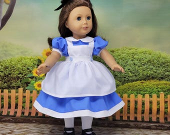 Alice dress and opt tights for an 18 inch doll