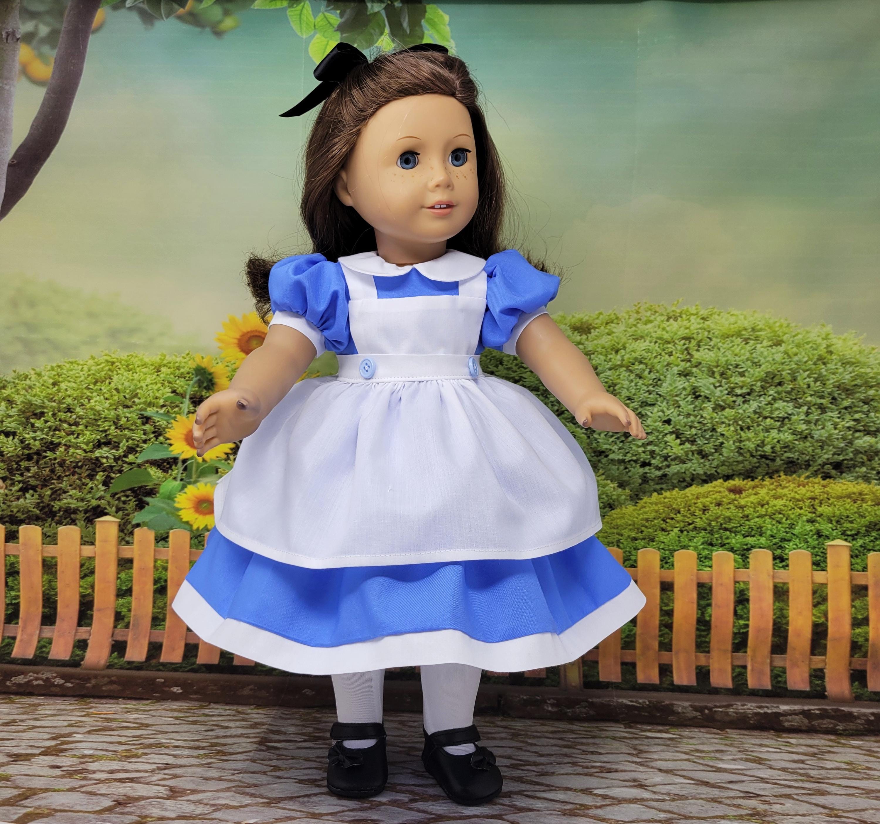Alice dress and opt tights for an 18 inch doll