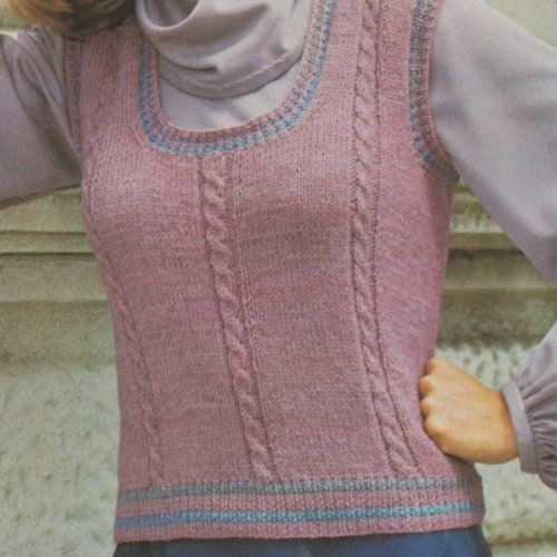 Vintage Knitting Pattern Womens Ladies Top Fashion - Etsy UK