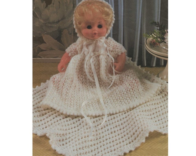Dolls Clothes Knitting Pattern PDF for 9 - 10, 11 - 13 and 14 - 16 inch doll, Tiny Tears, Reborn Dolls, Vintage Knitting Patterns for Dolls