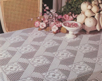 Table Cloth Crochet Pattern PDF, Tablecloth, Table Cover, Vintage Crochet Patterns for the Home, e-patterns Download