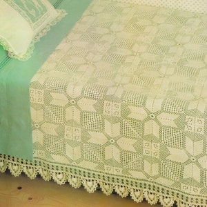 Bedspread Crochet Pattern PDF Bed Cover, Crochet Blanket, Bedroom Throw, Vintage Crochet Patterns for the Home . e-pattern Download