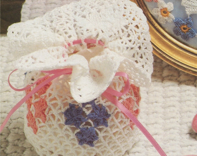 Gift Bag Crochet Pattern PDF Weddings, Party Gifts, Gift Bags, Party Favours, Candy Bag, Vintage Crochet Patterns for Celebrations, Download