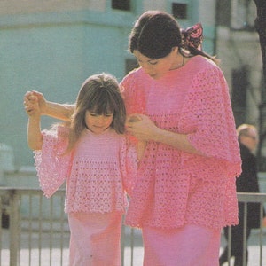 Womens and Girls Smock Top Crochet Pattern PDF Ladies and Girls 20, 22, 24, 26, 28, 30, 32, 34, 36, 38 inch chest, Smock Tunic Crochet Top
