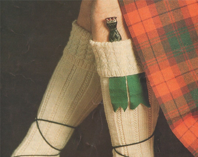 Kilt Hose Socks Knitting Pattern PDF in 3 Designs . Mens Socks, Instant Digital Download