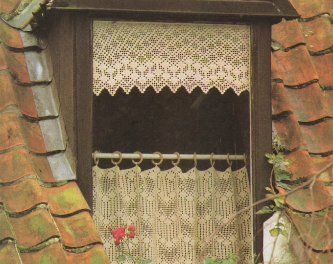 Net Curtain Crochet Pattern PDF Dormer Window Half Nets, Pelmet Nets, Window Dressing Pattern, Vintage Crochet Patterns for the Home