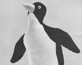 Penguin Toy Knitting Pattern PDF Cuddly Toy, Penguins Mascot, Wildlife, Sea Life, Marine Life, Vintage Toy Knitting Patterns, Download