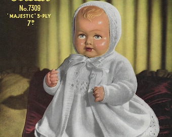 Teddy Bears or Dolls Clothes Knitting Pattern PDF Baby Doll or Teddy with 14 to 15 inch chest, Vintage Knitting Patterns for Dolls, Download