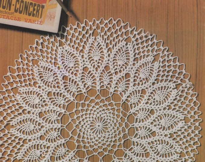 Doily Crochet Pattern PDF Round Doily Mat, Mandala, Placemat, Table Mat, Vintage Crochet Patterns for the Home, e-pattern Download