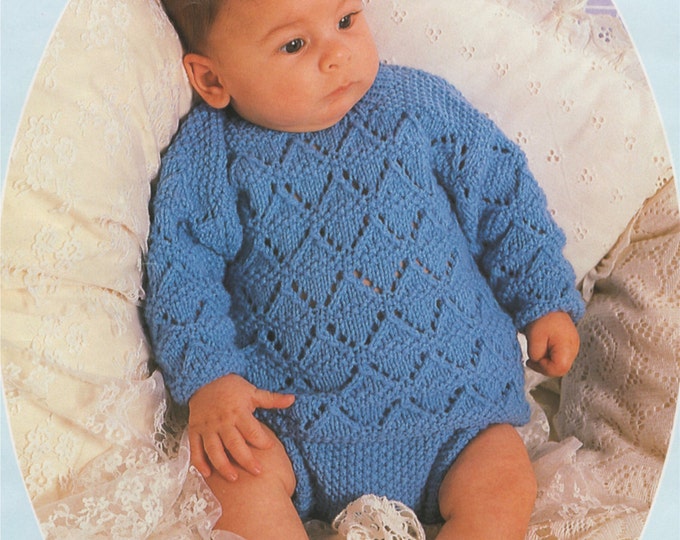 Premature Baby Angel Top and Pants PDF Knitting Pattern : Babies 14, 16 and 18 inch chest . Boy or Girl . Instant Digital Download