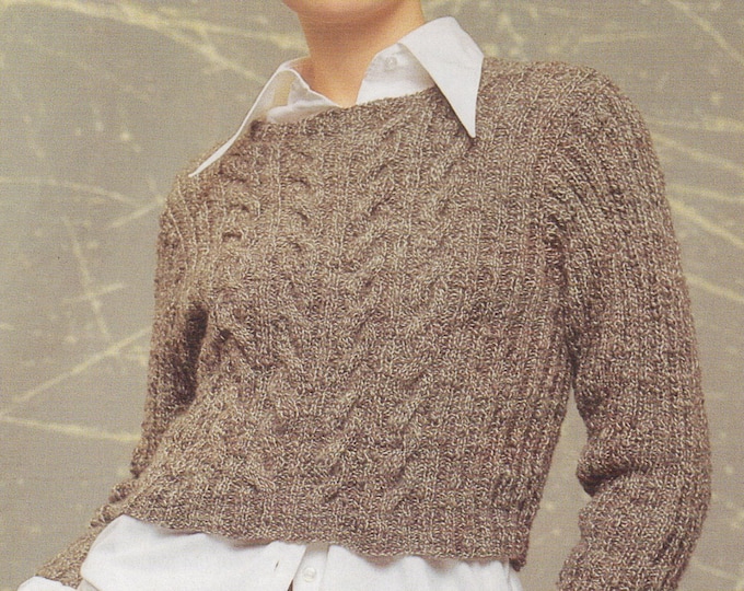 Womens Sweater, Cardigan and Top Knitting Pattern PDF Ladies 28, 30, 32, 34, 36 and 38 chest, Patterned Jumper, Knitting Patterns for Women