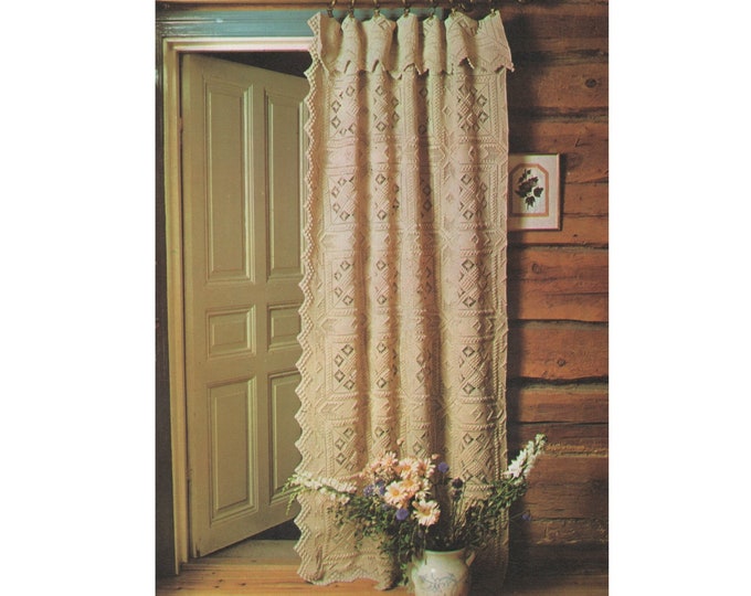 Door Curtain Crochet Pattern PDF Door Draught Excluder, Home Accessories Pattern, Vintage Crochet Patterns for the Home, Download