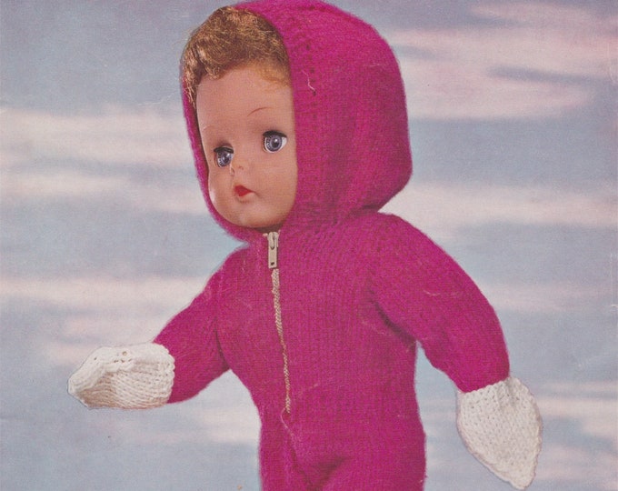 KNITTING PATTERN TO MAKE DK VINTAGE BABY DOLLS CLOTHES 12/" TINY TEARS DRESSES
