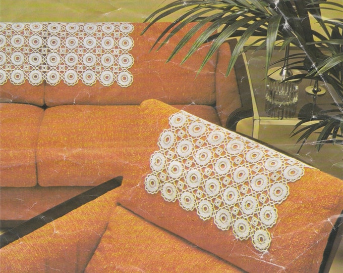 Antimacassars Crochet Pattern PDF Chair and Sofa Furniture Protectors, Headrest Chairback Covers, Vintage Home Crochet Patterns