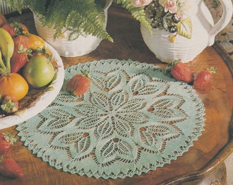 Doily Knitting Pattern PDF Knitted Table Mat, Placemat, Table Linen, Home Accessories, Vintage Knitting Patterns for the Home, PDF Download