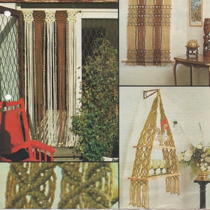 Shelf Hanger, Door Curtain and Wall Hanging PDF Macrame Pattern . Instant Download