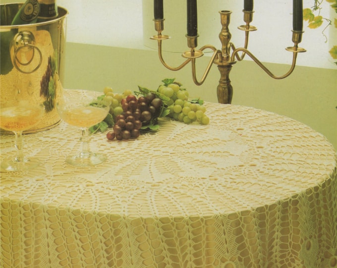 Oval Tablecloth Crochet Pattern PDF Table Cloth, Table Cover, Table Linen, Home Accessories, Vintage Crochet Patterns for the Home, Download