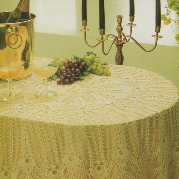 Oval Tablecloth Crochet Pattern PDF Table Cloth, Table Cover, Table Linen, Home Accessories, Vintage Crochet Patterns for the Home, Download