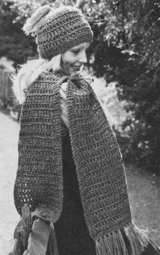 Booties, Hats & Scarves Knitting Pattern Booklet CHILL CHASERS 1970s  Vintage Knit Crochet Scarf Slippers PDF Downloadable 