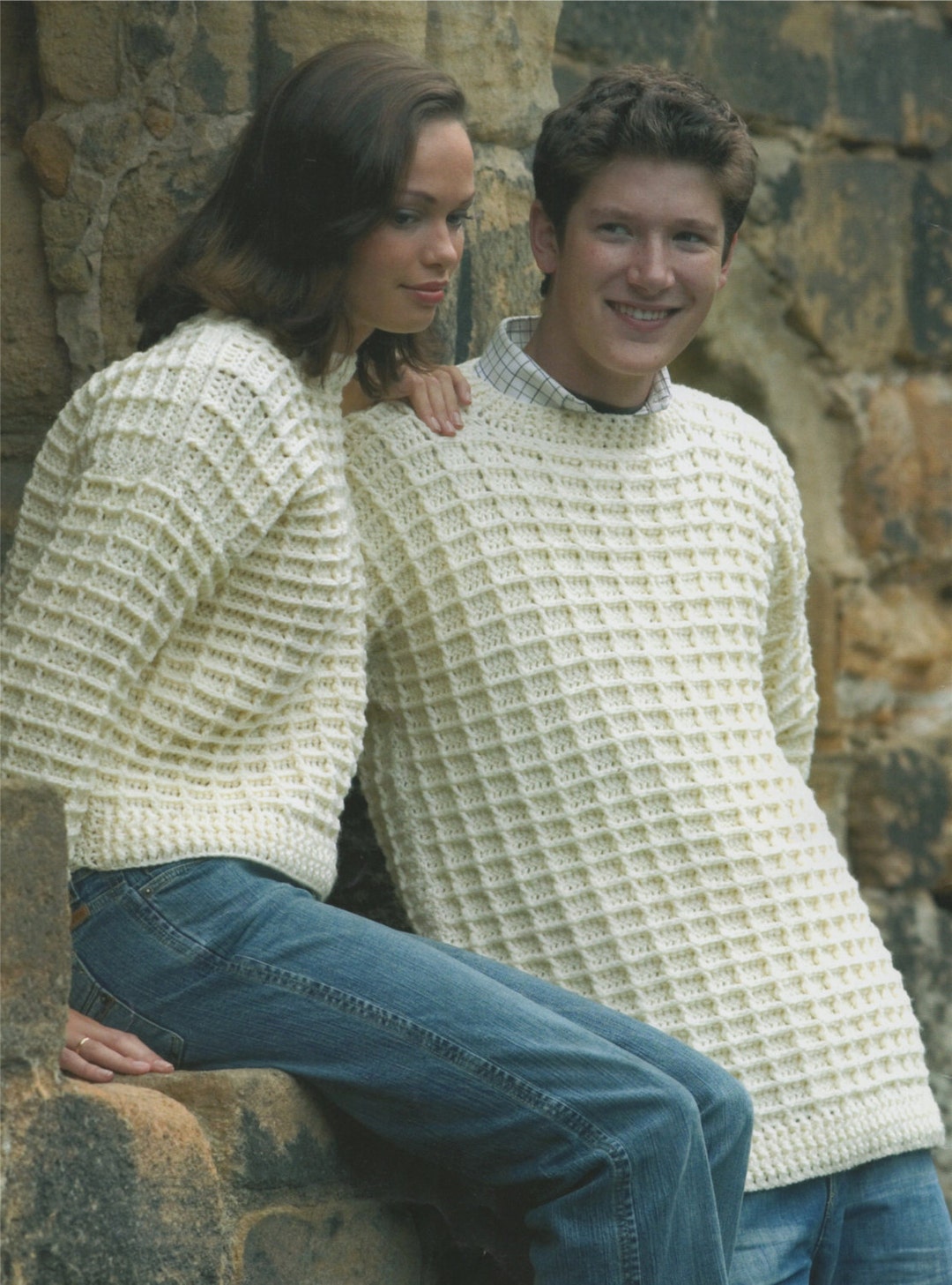 Ameri　CROCHET LONG KNIT Crochet PATTERN - Hooded Long Sweater/ Chunky Lace Tunic