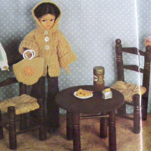 Dolls Clothes Knitting Pattern PDF for 11 - 12 inch doll, Sindy, Barbie, Fashion Dolls Outfit Pattern, Vintage Knitting Patterns for Dolls
